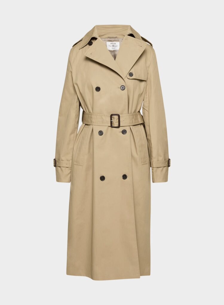Sustainable Spring Find 2026: Aritzia Trench Coat - Tan Khaki Double Breasted Classic Fit Waterproof Cotton Trench Coat Perfect for Spring 