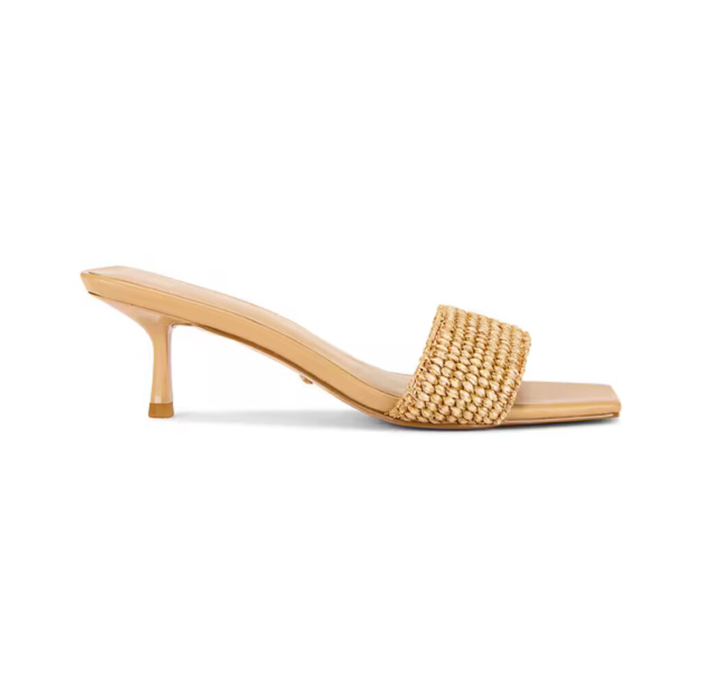 Sustainable Summer 2026: RAYE Isabelline Sandal - Raffia and leather heels in Tan 