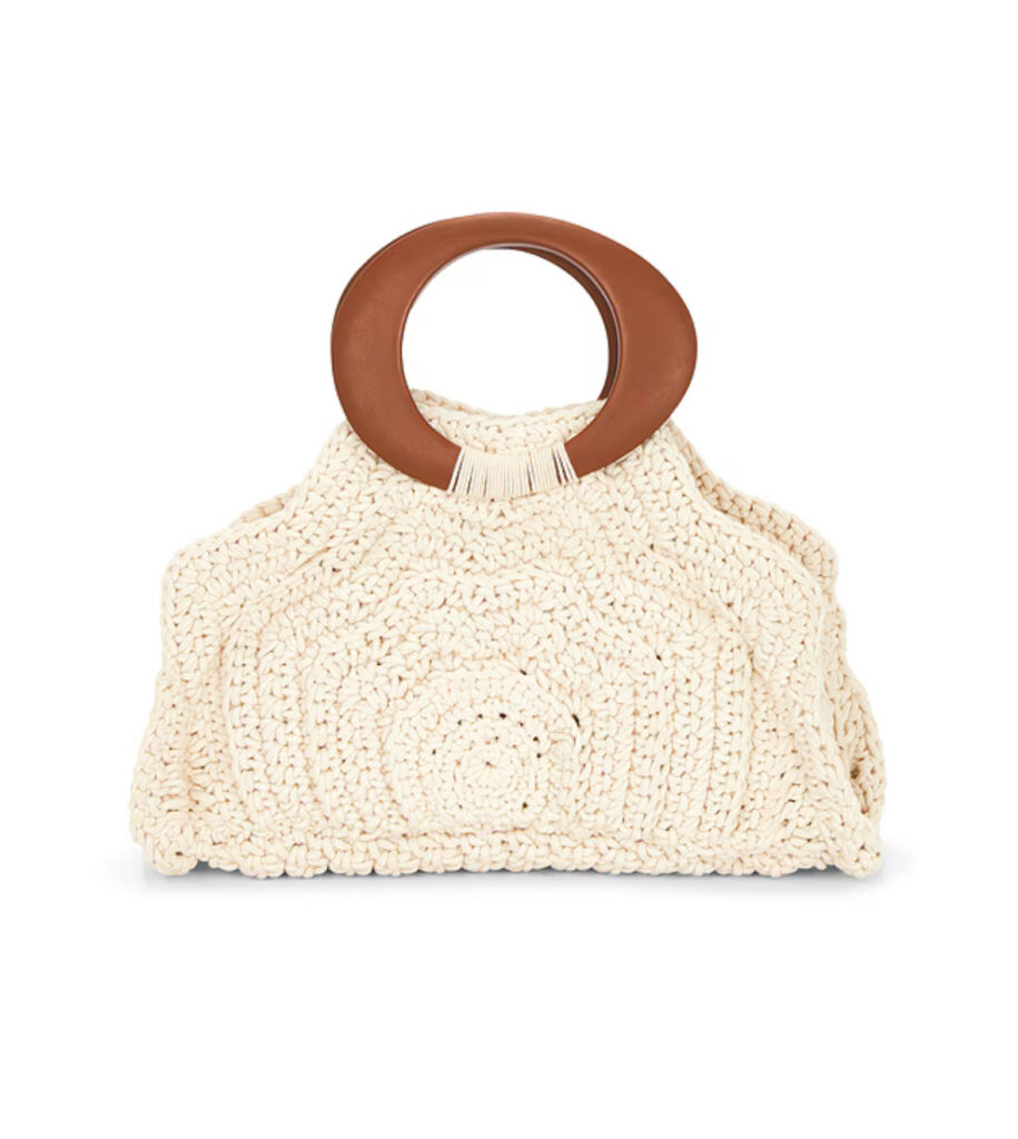Sustainable Summer 2026: Dolce Vita Maren Crochet Top Handle Bag in Ivy - summer bag