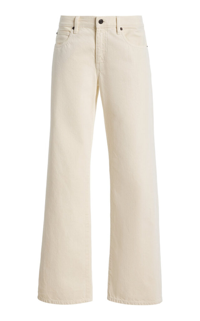 Sustainable Summer 2026: FRAME The Saturday Rigid Low-Rise Straight-Leg Jeans - cream jeans 