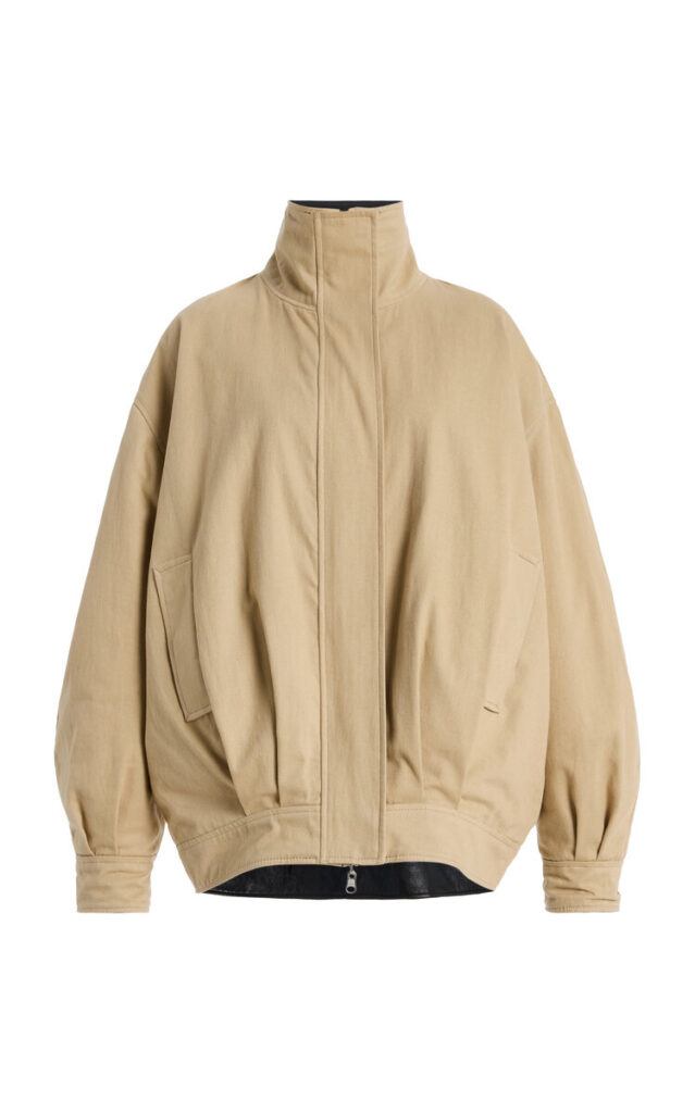 Fall 2026: ARMA Reversible Leather Jacket — funnel-neck leather and canvas outerwear
