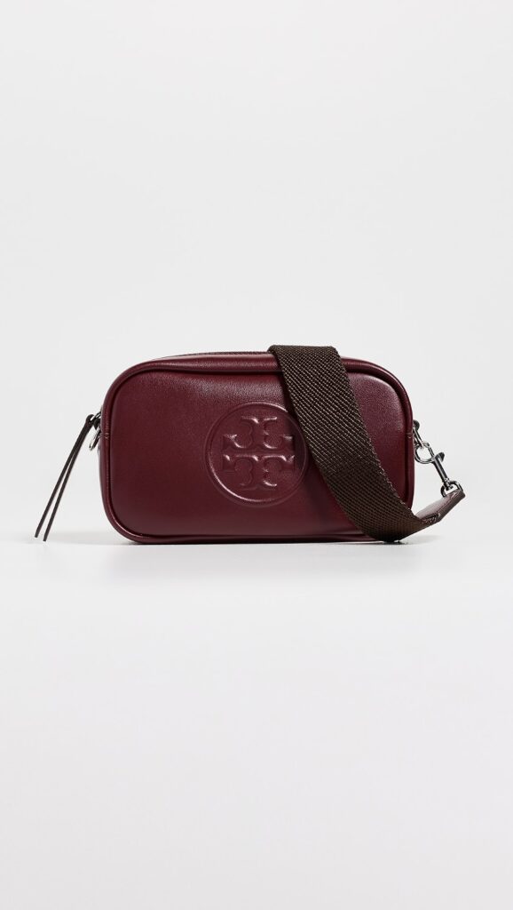 Fall 2026: Tory Burch Miller Soft Mini Crossbody Bag - mini crossbody bag in Merlot red 