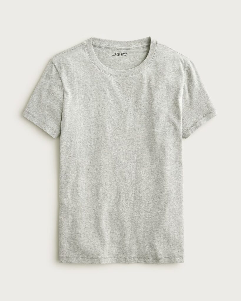 Fall 2026: J.CREW Vintage Jersey Classic-fit Crewneck T-shirt - vintage Jersey cotton classic crewneck t-shirt in light gray 