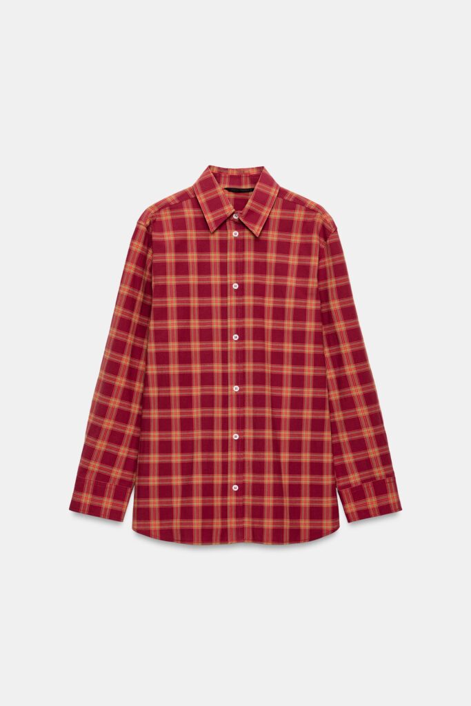 Fall 2026: Zara Plaid Poplin Shirt - Plaid pattern poplin shirt in red hue 