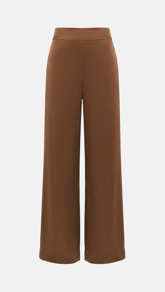 Fall 2026: STAUD Stroll Silk Pants - silk pants in cigar brown 