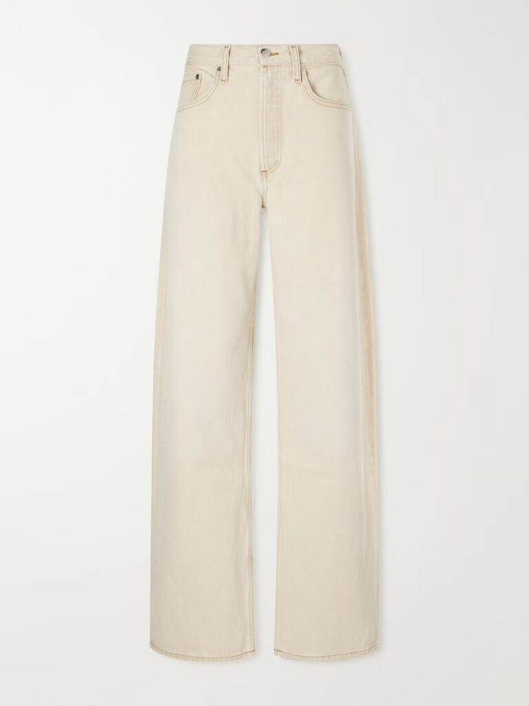 Fall 2026: AGOLDE Arc Mid-rise Wide-leg Jeans - wide leg mid-rise jeans in beige 