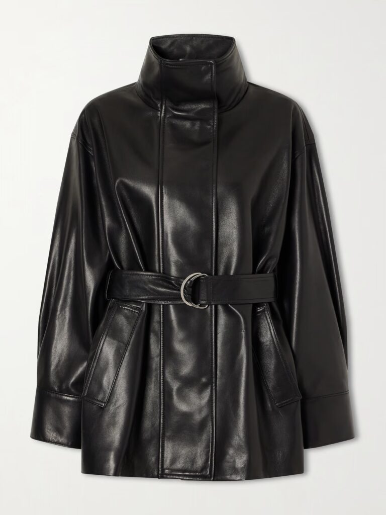 Fall 2026: Heirlome Ellis jacket - Funnel neck leather jacket with belt detail 
